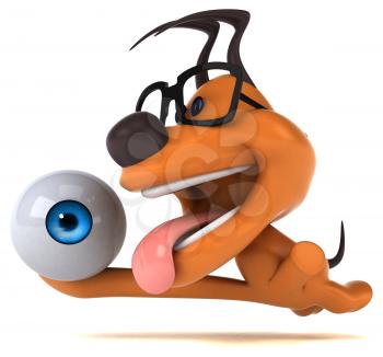 Fun dog - 3D Illustration