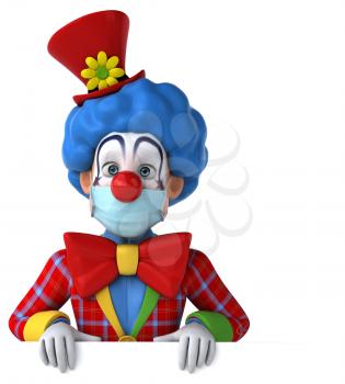 3D illustration of a cartoon character with a mask