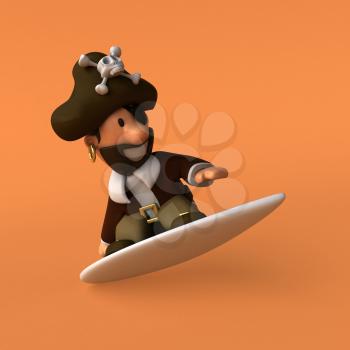 Fun pirate - 3D illustration