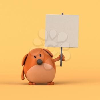 Cartoon dog - 3D Illustration