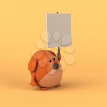 Cartoon dog - 3D Illustration