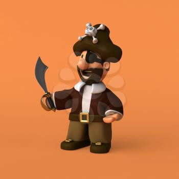 Fun pirate - 3D illustration