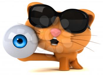 Fun cat - 3D Illustration