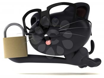 Fun cat - 3D Illustration