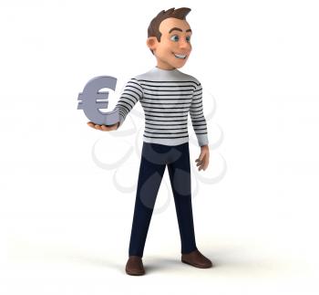 Fun 3D cartoon casual character