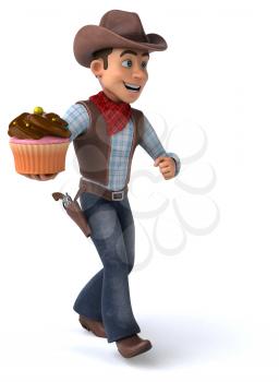 Fun Cowboy - 3D Illustration