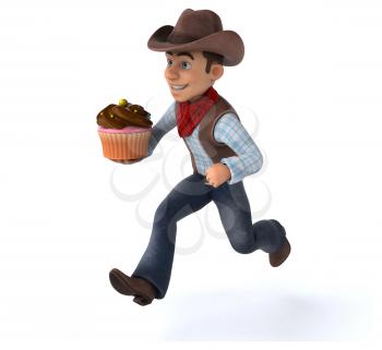 Fun Cowboy - 3D Illustration