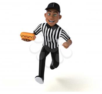 Fun 3D Illustration of an american Referee