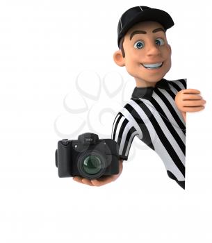 Fun 3D Illustration of an american Referee