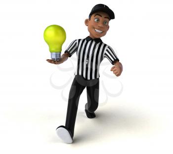 Fun 3D Illustration of an american Referee