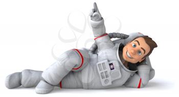 Fun astronaut - 3D Illustration