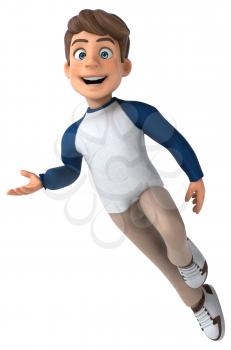 3D cartoon character fun teenager