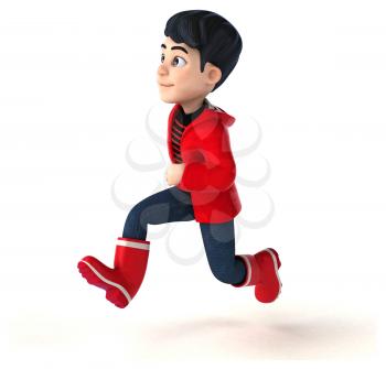 Fun 3D cartoon teenage boy