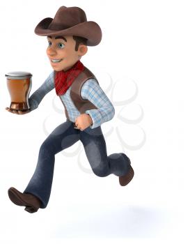 Fun Cowboy - 3D Illustration