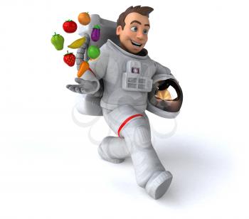 Fun astronaut - 3D Illustration