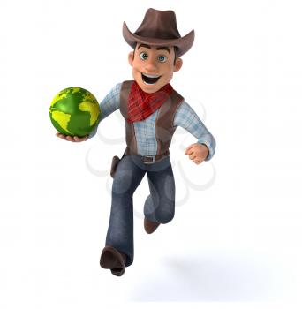 Fun Cowboy - 3D Illustration