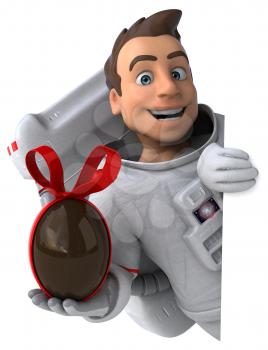 Fun astronaut - 3D Illustration