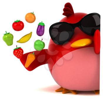 Red bird - 3D Illustration