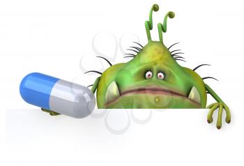 Fun germ - 3D Illustration