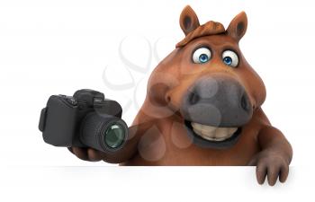 Fun horse - 3D Illustration