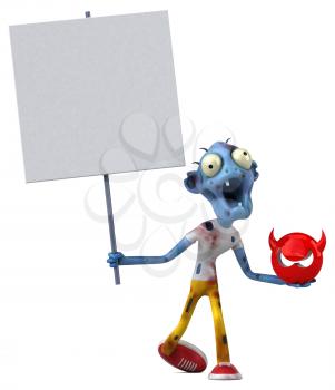 Fun zombie - 3D Illustration