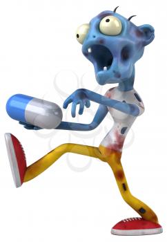 Fun zombie - 3D Illustration