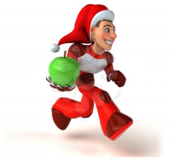 Fun Super Santa Claus - 3D Illustration