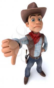 Fun Cowboy - 3D Illustration