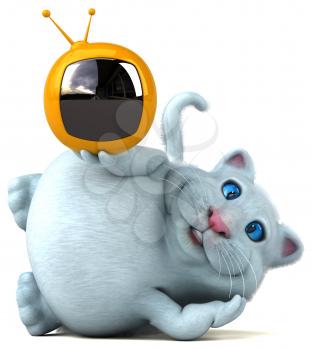 Fun cat - 3D Illustration