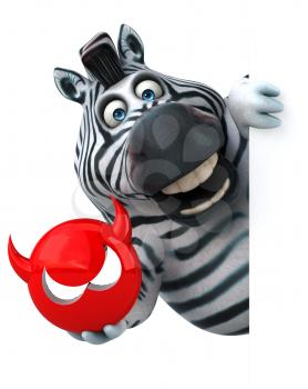 Fun zebra - 3D Illustration