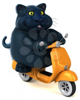 Fun cat - 3D Illustration