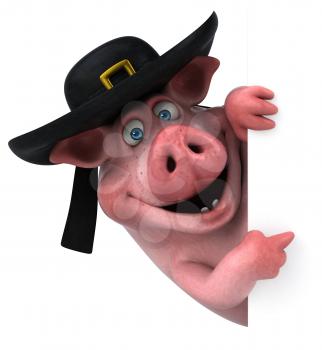 Fun Pig - 3D Illustration