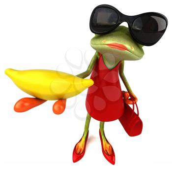 Fun frog - 3D Illustration