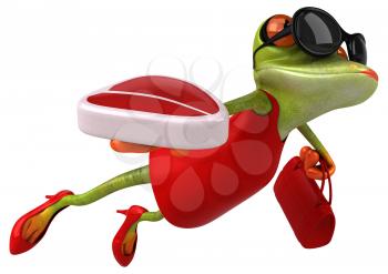 Fun frog - 3D Illustration