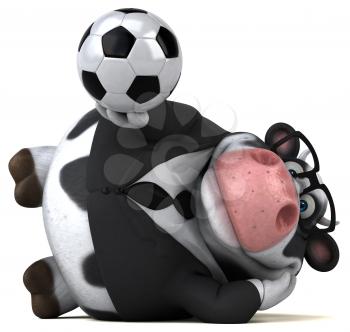 Fun cow - 3D Illustration