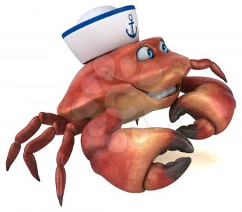 Fun crab - 3D Illustration