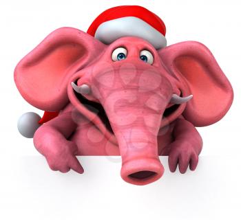 Pink elephant - 3D Illustration