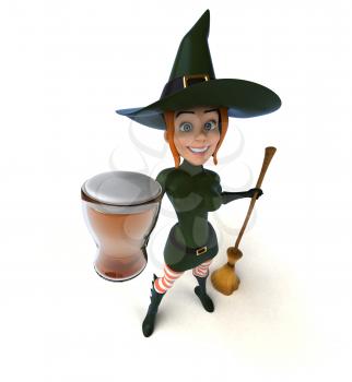 Sexy witch - 3D Illustration