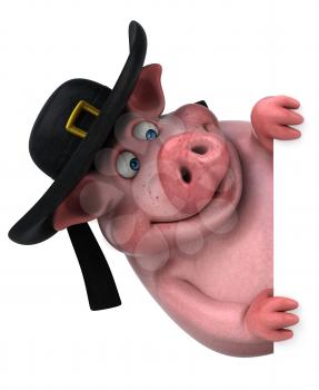 Fun Pig - 3D Illustration