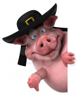 Fun Pig - 3D Illustration