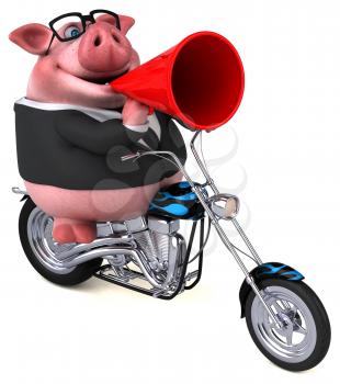 Fun pig - 3D Illustration