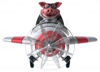 Fun pig - 3D Illustration