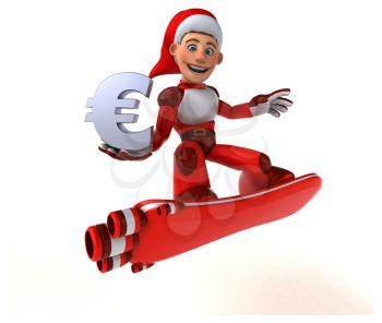 Fun Super Santa Claus - 3D Illustration