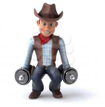 Fun Cowboy - 3D Illustration