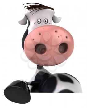 Royalty Free Clipart Image of a Holstein Cow