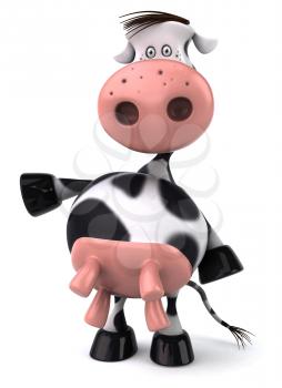 Royalty Free Clipart Image of a Cow