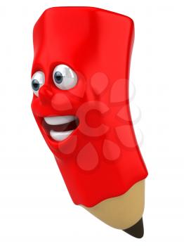 Royalty Free 3d Clipart Image of a Red Pencil