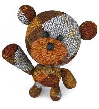 Royalty Free 3d Clipart Image of a Teddy Bear