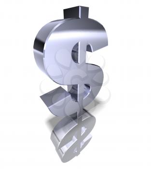 Royalty Free 3d Clipart Image of a Dollar Sign