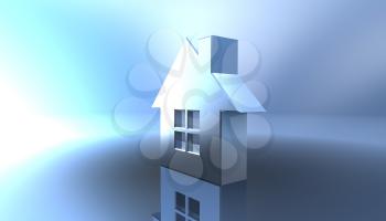 Royalty Free 3d Clipart Image of a House